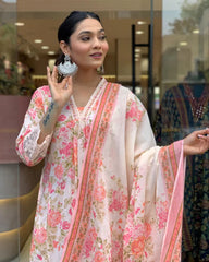 Mughal Butta Anarkali Kurti Set Summer Collection