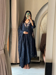 Premium Heavy Rich Dhabu Cotton Aline Suit