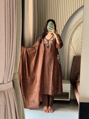 Premium Heavy Rich Dhabu Cotton Aline Suit