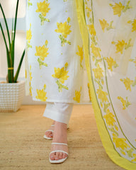 Yellow Bloom Premium Cotton Suit