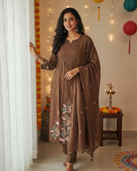 Beautiful Cotton Embroidered Suit Set